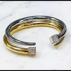 Pavé Cubic Zirconia Cube Bracelet,NWT-Boutique